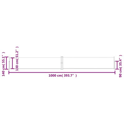 vidaXL Uvlačiva bočna tenda plava 140 x 1000 cm