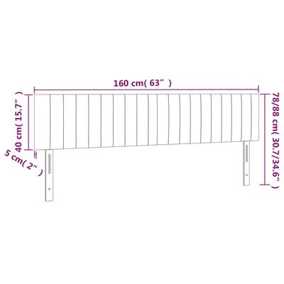 vidaXL Uzglavlja 2 kom plavi 80x5x78/88 cm od tkanine