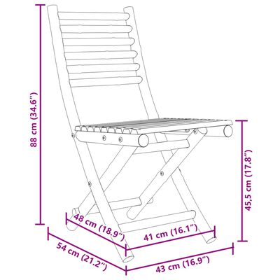 vidaXL 3-dijelni bistro set od bambusa