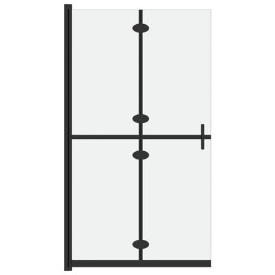 vidaXL Sklopiva pregrada za tuš matirano staklo ESG 100 x 190 cm