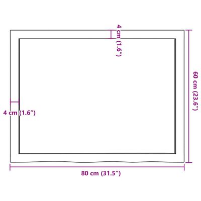 vidaXL Zidna polica svjetlosmeđa 80x60x(2-4) cm obrađena hrastovina