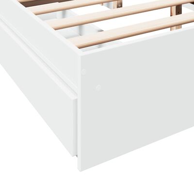 vidaXL Okvir kreveta s ladicama bijeli 150 x 200 cm konstruirano drvo
