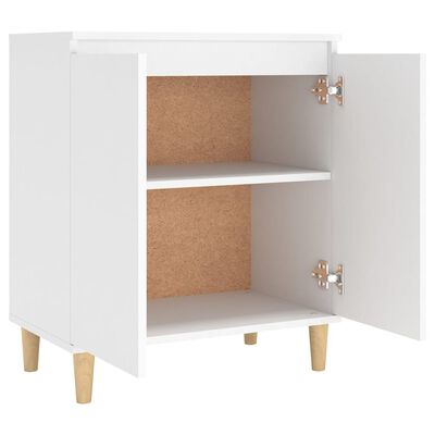 vidaXL Komoda s drvenim nogama bijela 60x35x70 cm konstruirano drvo