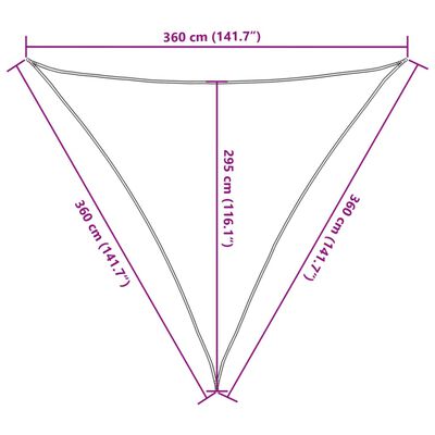 vidaXL Jedro protiv sunca svjetlosivo 3,6x3,6x3,6 m poliester Oxford