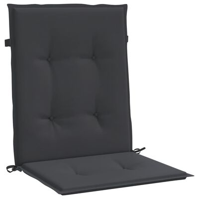 vidaXL Jastuci za vrtne stolice 6 kom crni 100 x 50 x 3 cm od tkanine