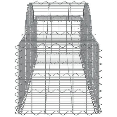 vidaXL Lučne gabionske košare 9 kom 200x50x40/60 cm pocinčano željezo