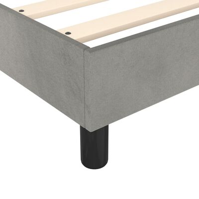 vidaXL Box spring krevet s madracem svjetlosivi 80 x 200 cm baršunasti