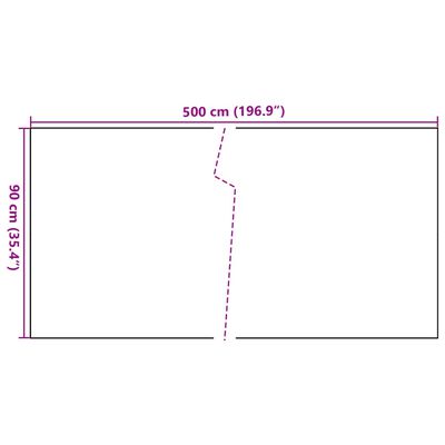 vidaXL Balkonski zaslon bijeli 500 x 90 cm od poliratana