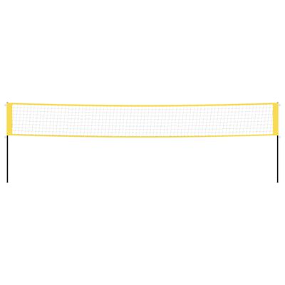 vidaXL Mreža za badminton žuto-crna 600 x 155 cm od PE tkanine