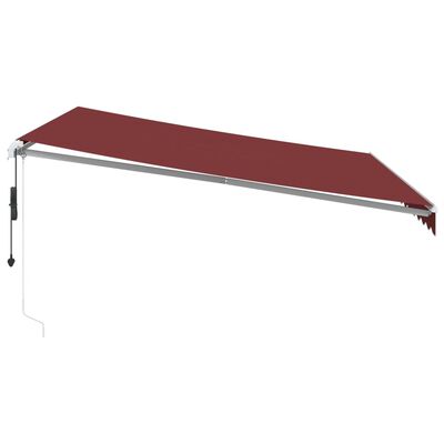 vidaXL Tenda na automatsko uvlačenje bordo 400 x 300 cm