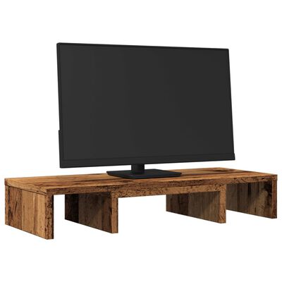 vidaXL Stalak za monitor podesivi boja drva 60 x 24 x 10,5 cm drveni