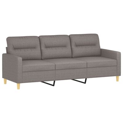 vidaXL 2-dijelni set sofa s jastucima smeđesivi od tkanine