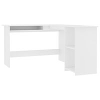 vidaXL Kutni radni stol bijeli 120 x 140 x 75 cm konstruirano drvo