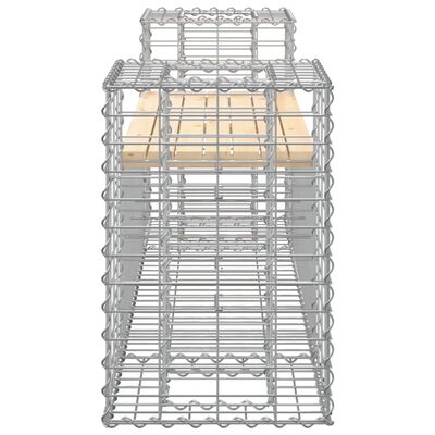 vidaXL Vrtna klupa s gabionskim dizajnom 183x41x60,5 cm od borovine