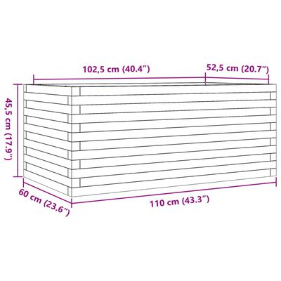 vidaXL Vrtna sadilica 110x60x45,5 cm od impregnirane borovine