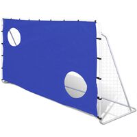 vidaXL Nogometni gol sa zidom za ciljanje čelični 240 x 92 x 150 cm