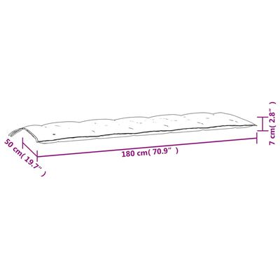 vidaXL Jastuk za vrtnu klupu plavo-bijeli prugasti 180x50x7 cm tkanina