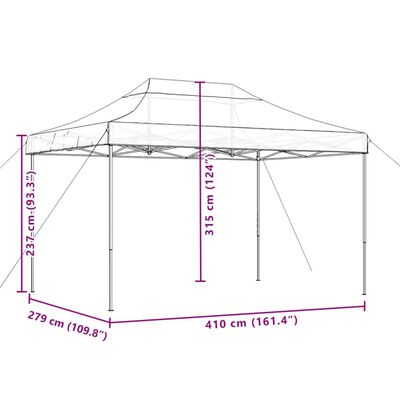 vidaXL Sklopivi prigodni šator za zabave narančasti 410x279x315 cm