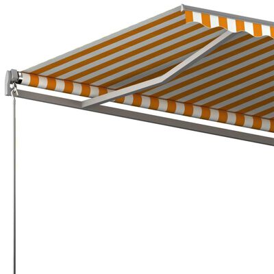 vidaXL Samostojeća automatska tenda 600 x 300 cm žuto-bijela