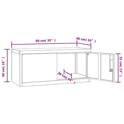 vidaXL Ormarić za spise crni 90 x 40 x 145 cm čelični