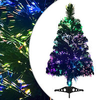 vidaXL Umjetno božićno drvce od optičkih vlakana 64 cm zeleno