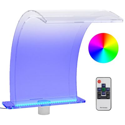 vidaXL Fontana za bazen RGB LED svjetla i set konektora akrilna 50 cm