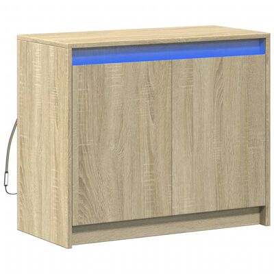 vidaXL Komoda s LED boja hrasta sonome 72x34x61 cm konstruirano drvo