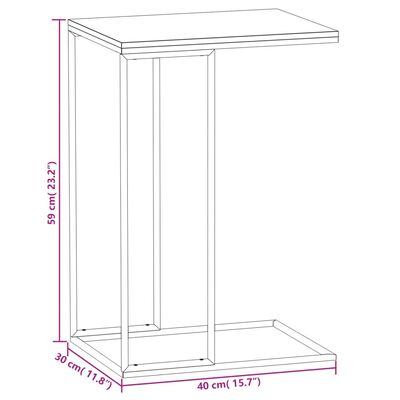 vidaXL Bočni stolić crni 40 x 30 x 59 cm od konstruiranog drva