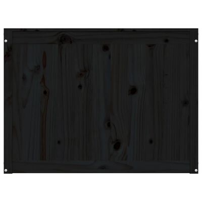 vidaXL Kutija za rublje crna 88,5x44x66 cm od masivne borovine