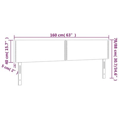 vidaXL Uzglavlja 2 kom siva 80x5x78/88 cm od umjetne kože