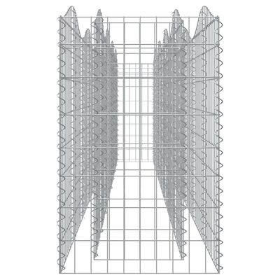 vidaXL Lučna gabionska povišena gredica 400x50x100cm pocinčano željezo