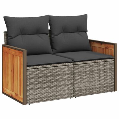 vidaXL 7-dijelni set vrtnih sofa sivi od poliratana