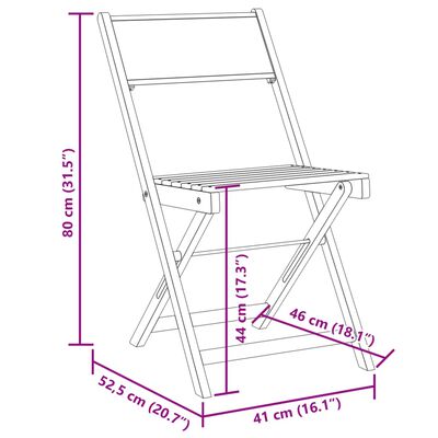 vidaXL 3-dijelni bistro set od tkanine i masivnog drva smeđesivi