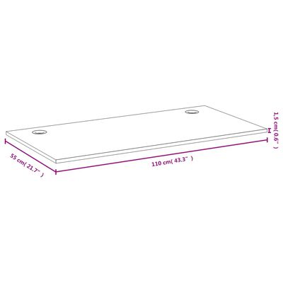 vidaXL Ploča za radni stol 110x55x1,5 cm od bambusa