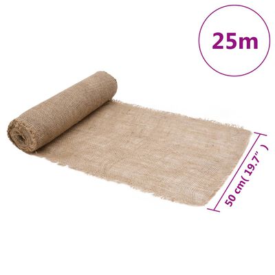 vidaXL Rola jute 0,5x25 m 100 % juta 200 g/m²