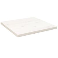 vidaXL Ploča za stol bijela 60x60x2,5 cm masivna borovina četvrtasta