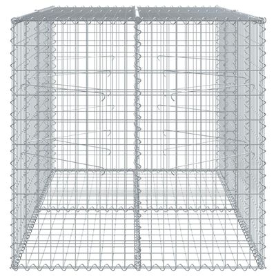 vidaXL Gabionska košara s poklopcem 200x100x100 cm pocinčano željezo