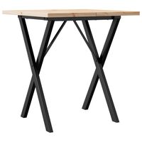 vidaXL Blagovaonski stol X-oblika 70x70x75,5 cm od borovine i željeza