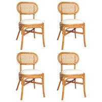 vidaXL Blagovaonske stolice od platna 4 kom svjetlosmeđe