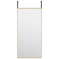 vidaXL Ogledalo za vrata zlatno 30x60 cm od stakla i aluminija