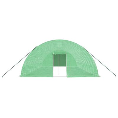 vidaXL Plastenik s čeličnim okvirom zeleni 72 m² 12 x 6 x 2,85 m