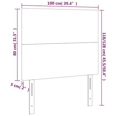 vidaXL Uzglavlja 2 kom siva 100x5x78/88 cm od umjetne kože