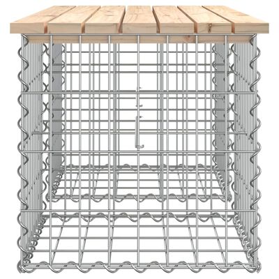 vidaXL Vrtna klupa s gabionskim dizajnom 103x44x42 cm masivna borovina