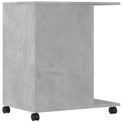 vidaXL Stalak za pisač s kotačima betonska siva 60 x 40 x 68,5 cm