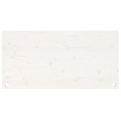 vidaXL Ploča za radni stol bijela 100x60x2,5 cm od masivne borovine