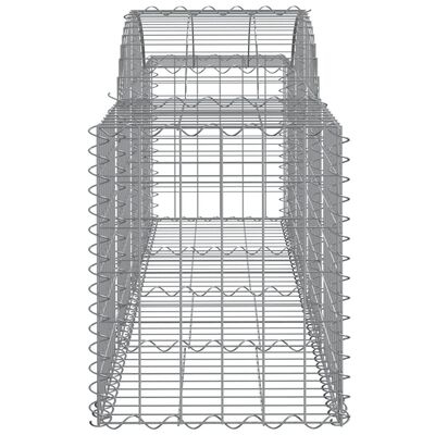 vidaXL Lučne gabionske košare 4 kom 200x50x60/80 cm pocinčano željezo