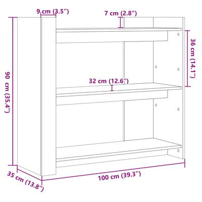 vidaXL Konzolni stol boja hrasta 100x35x90 cm konstruirano drvo