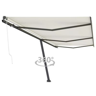 vidaXL Samostojeća automatska tenda 600 x 300 cm krem