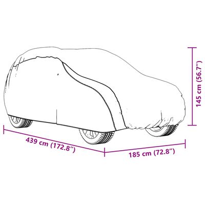 vidaXL Automobilska navlaka za SUV s trakama s kopčom srebrna M