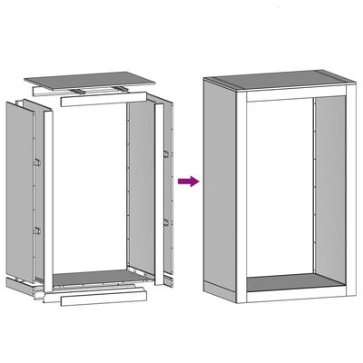 vidaXL Stalak za drva za ogrjev crni 60x40x100 cm čelični